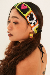 Handmade Smile Pattern Knit Headband | Dress In Beauty